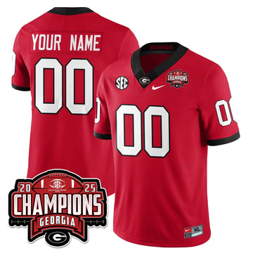 Personalized Custom UGA Vapor Limited Jersey - SEC Football Champions - Red Stitched