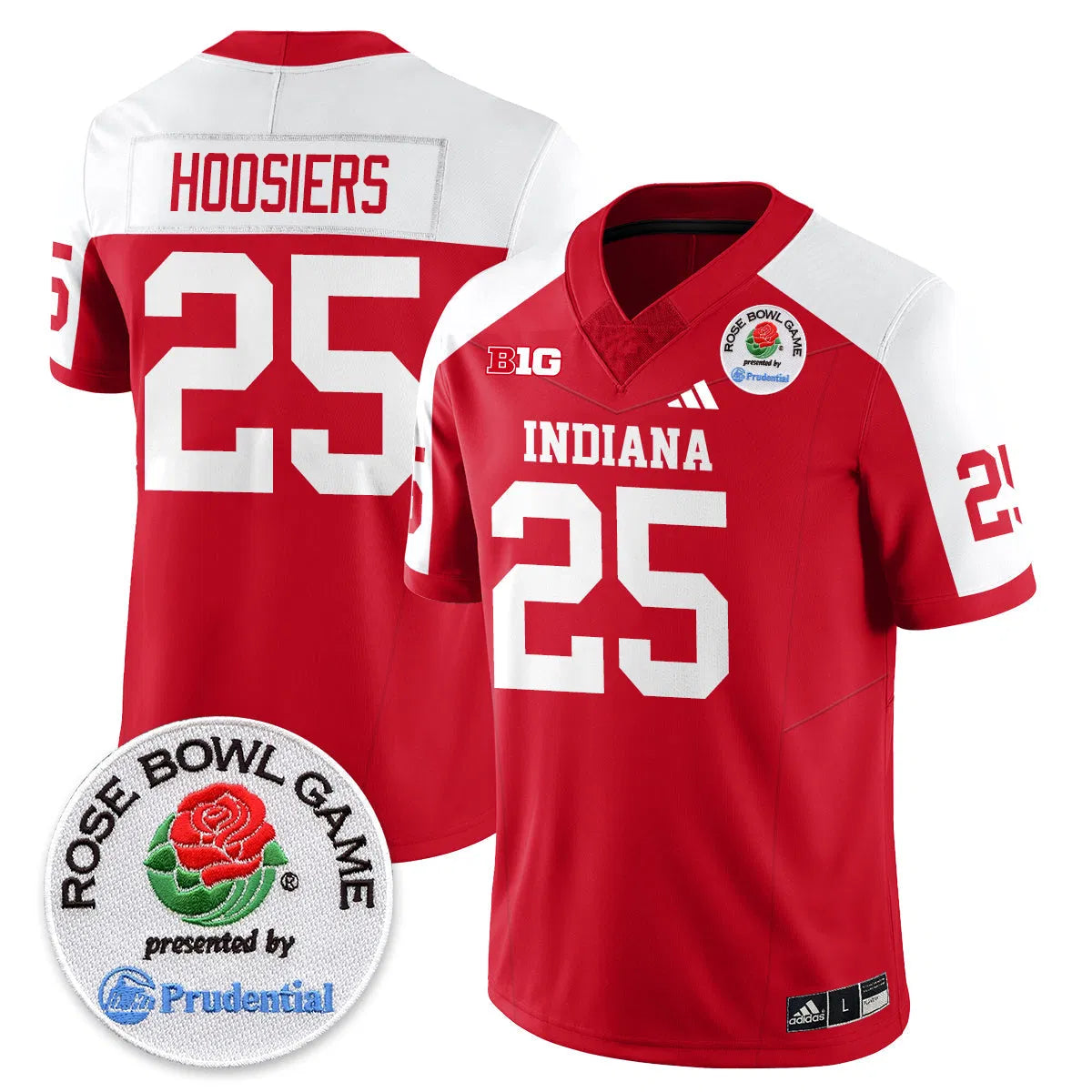 Personalized IND Vapor Limited Football Jersey - Rose Bowl - Alternate / Hoosiers - 25 Stitched