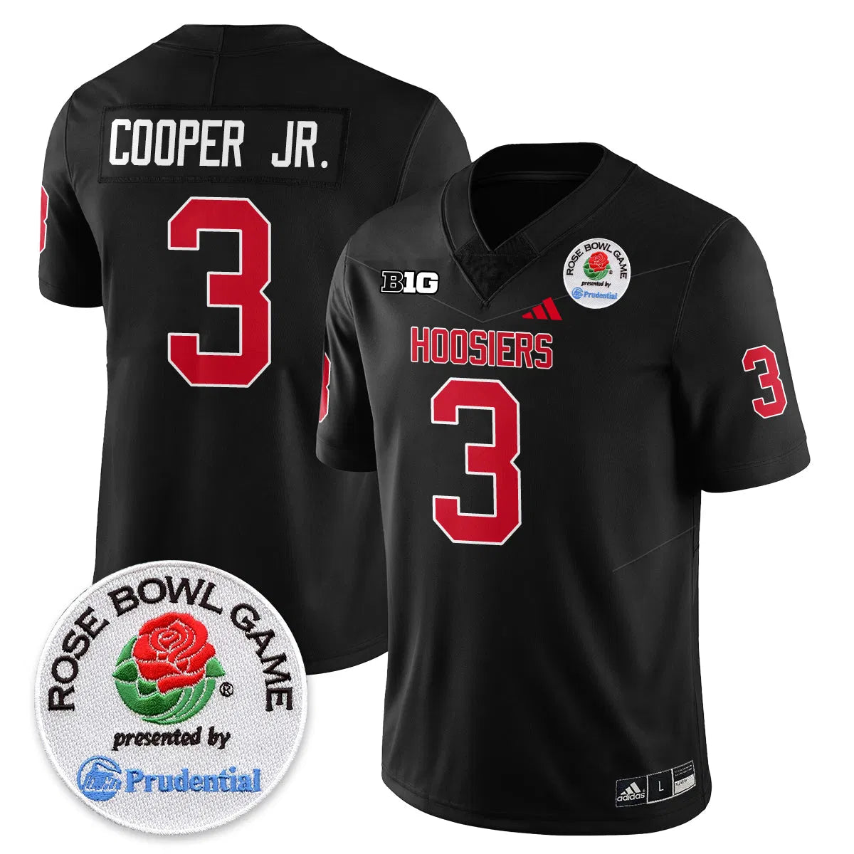 Personalized IND Vapor Limited Football Jersey - Rose Bowl - Black / Omar Cooper Jr.- 3 Stitched