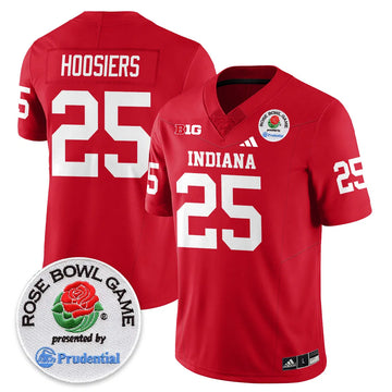 Personalized IND Vapor Limited Football Jersey - Rose Bowl - Red / Hoosiers - 25 Stitched