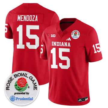 Personalized IND Vapor Limited Football Jersey - Rose Bowl - Red / Fernando Mendoza - 15 Stitched