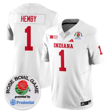Personalized IND Vapor Limited Football Jersey - Rose Bowl - White / Roman Hemby - 1 Stitched
