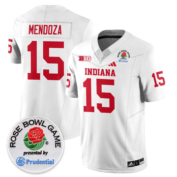 Personalized IND Vapor Limited Football Jersey - Rose Bowl - White / Fernando Mendoza - 15 Stitched