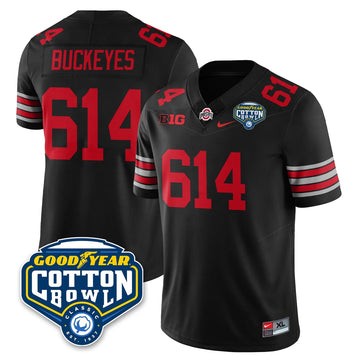 Personalized OSU Football Vapor Limited Jersey - Cotton Bowl - Black / Buckeyes - 614 Stitched