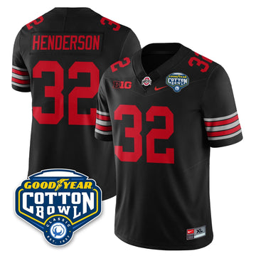 Personalized OSU Football Vapor Limited Jersey - Cotton Bowl - Black / Treveyon Henderson - 32 Stitched