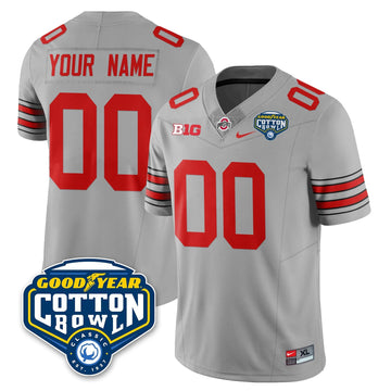 Personalized OSU Football Vapor Limited Custom Jersey - Cotton Bowl - Gray Stitched