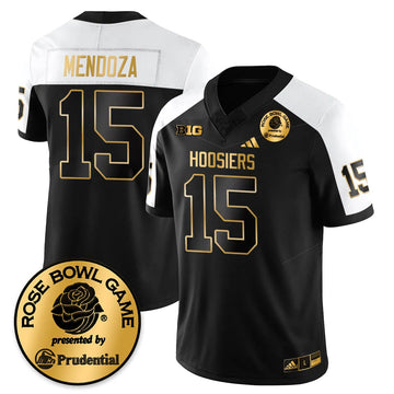 Personalized IND Vapor Limited Football Gold Jersey - Rose Bowl - Alternate / Fernando Mendoza - 15 Stitched