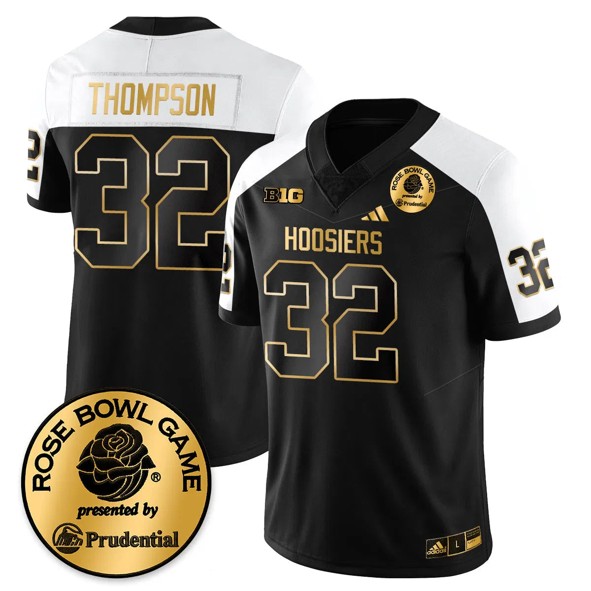 Personalized IND Vapor Limited Football Gold Jersey - Rose Bowl - Alternate / Anthony Thompson - 32 Stitched