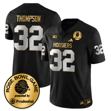 Personalized IND Vapor Limited Football Gold Jersey - Rose Bowl - Black Limited / Anthony Thompson - 32 Stitched