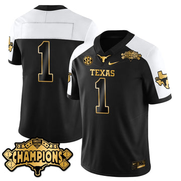 Personalized TEX Football Vapor Limited Gold Jersey - Citrus Bowl Champions - Alternate / Team Stitched
