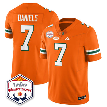Personalized MIA Football Vapor Limited Jersey - Vrbo Fiesta Bowl - Orange / CJ Daniels - 7 Stitched