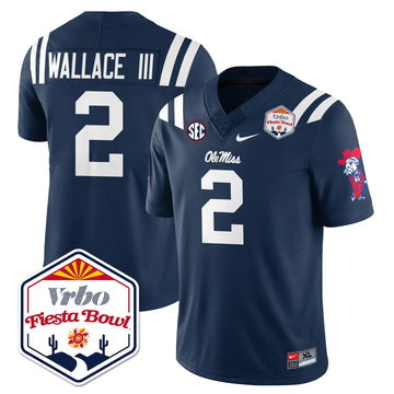 Personalized OM Vapor Limited Jersey - Vrbo Fiesta Bowl - Navy / Harrison Wallace III - 2 Stitched