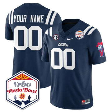 Personalized OM Vapor Limited Custom Jersey - Vrbo Fiesta Bowl - Navy Stitched