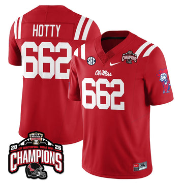 Personalized OMB Football Vapor Limited Jersey - Allstate Sugar Bowl Champions - Red / Hotty - 662 Stitched