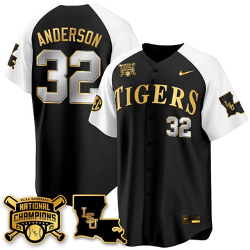 Personalized LSU 2026 College World Series Champions Limited Jersey - Stitched - Alternate / Kade Anderson Stitched