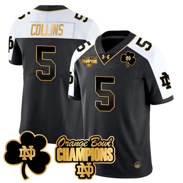 Personalized NDFI 2026 Orange Bowl Champions Jersey - Gold Alternate / Beaux Collins Stitched