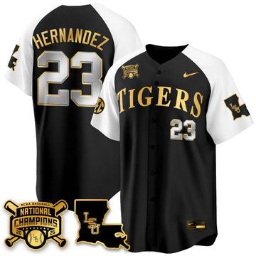 Personalized LSU 2026 College World Series Champions Limited Jersey - Stitched - Alternate / Luis Hernandez Stitched