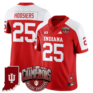 Personalized IND Vapor Limited Football Jersey - Big 10 Champions - Alternate / Hoosiers - 25 Stitched