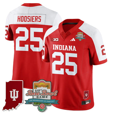 Personalized IND Vapor Limited Football Jersey - Rose Bowl 112th - Alternate / Hoosiers - 25 Stitched
