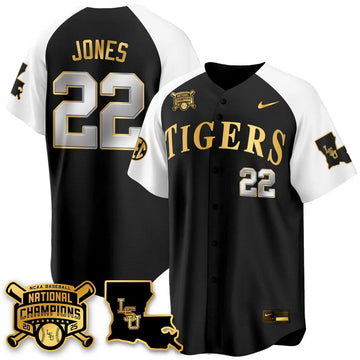 Personalized LSU 2026 College World Series Champions Limited Jersey - Stitched - Alternate / Jared Jones Stitched