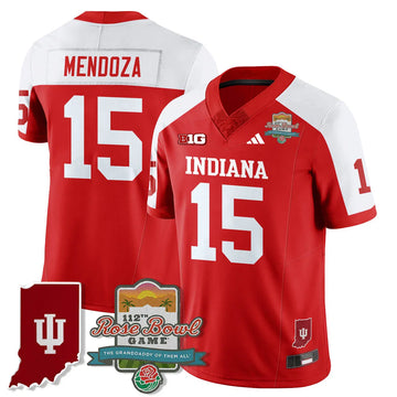 Personalized IND Vapor Limited Football Jersey - Rose Bowl 112th - Alternate / Fernando Mendoza - 15 Stitched