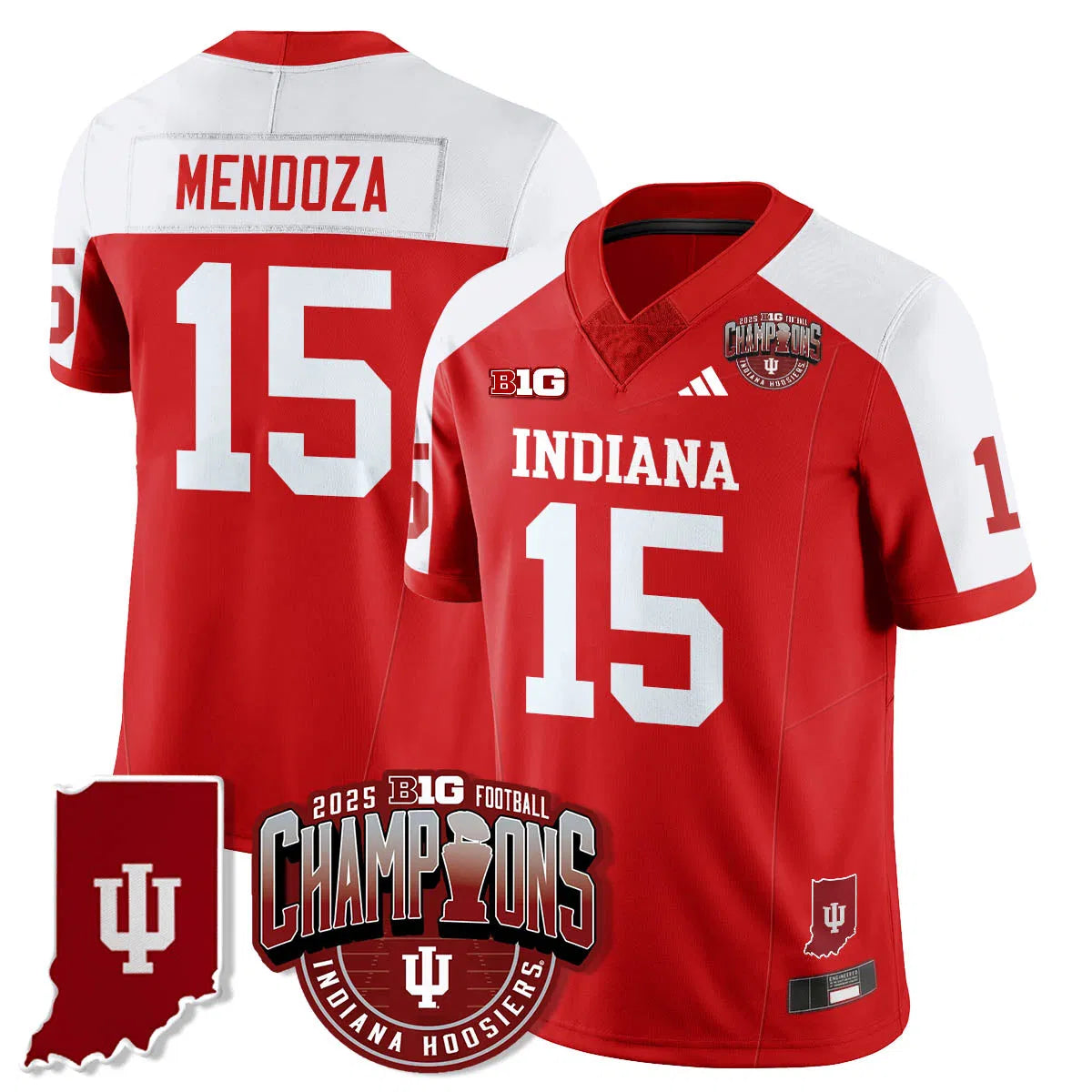 Personalized IND Vapor Limited Football Jersey - Big 10 Champions - Alternate / Fernando Mendoza - 15 Stitched