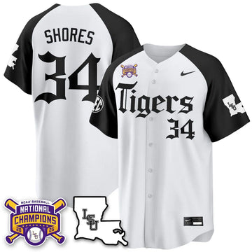 Personalized LSU 2026 World Series Champions 'Gothic Geaux Edition' Jersey - Stitched - Alternate / Chase Shores Stitched