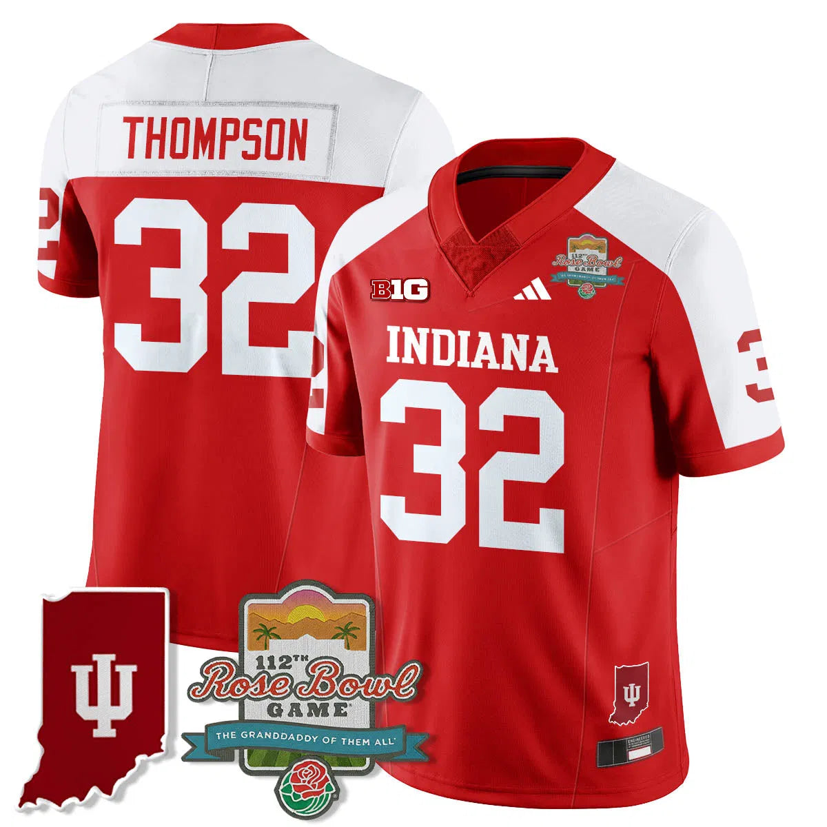Personalized IND Vapor Limited Football Jersey - Rose Bowl 112th - Alternate / Anthony Thompson - 32 Stitched