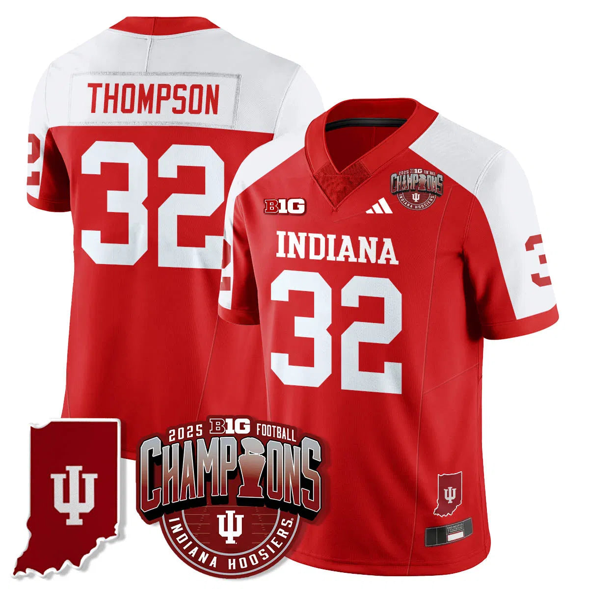 Personalized IND Vapor Limited Football Jersey - Big 10 Champions - Alternate / Anthony Thompson - 32 Stitched