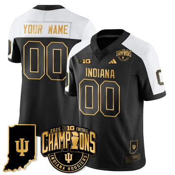 Personalized IND Vapor Limited Football Gold Custom Jersey - Big 10 Champions - Stitched - Alternate Stitched