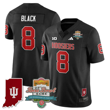 Personalized IND Vapor Limited Football Jersey - Rose Bowl 112th - Black / Kaelon Black - 8 Stitched