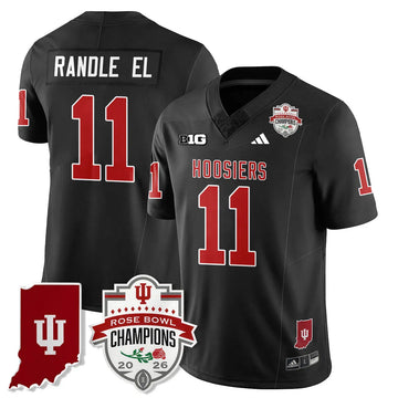 Personalized IND Vapor Limited Football Jersey - Rose Bowl Champions - Black / Randle El - 11 Stitched