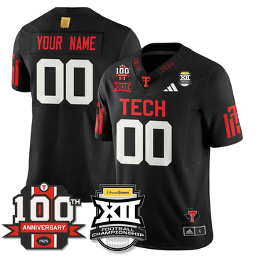 Personalized Custom TTU Vapor Limited Jersey - Edward Jones Champions - Black Stitched