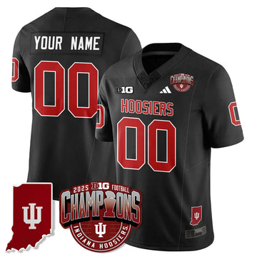 Personalized IND Vapor Limited Football Custom Jersey - Big 10 Champions - Stitched - Black Stitched