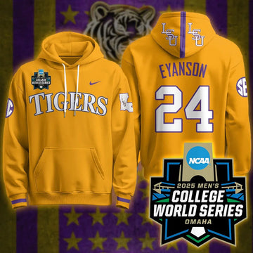 Personalized LSU 2026 World Series Limited Hoodie - Stitched - Gold / Anthony Eyanson Stitched