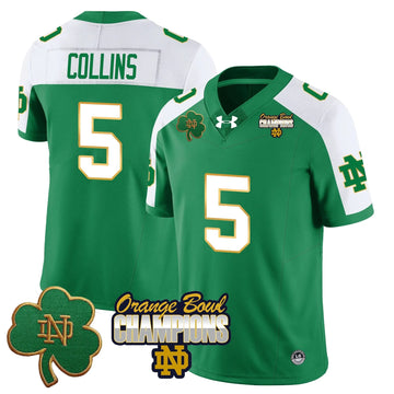Personalized NDFI 2026 Orange Bowl Champions Jersey - Green Alternate / Beaux Collins Stitched