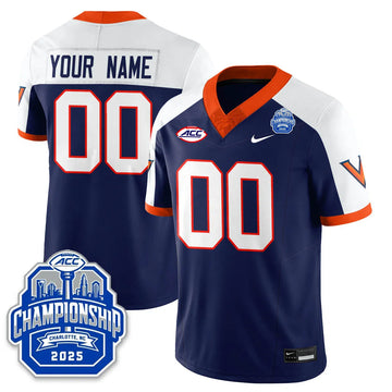 Personalized Virginia Football ACC Championship Vapor Limited Custom Jersey - Stitched - Navy Alternate Stitched