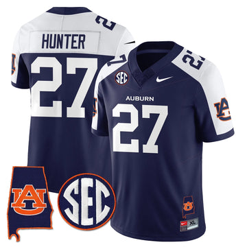 Personalized AT 2026 Alabama Patch Vapor Limited Jersey - Navy Alternate / Jarquez Hunter Stitched
