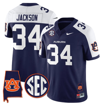 Personalized AT 2026 Alabama Patch Vapor Limited Jersey - Navy Alternate / Bo Jackson Stitched
