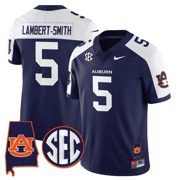 Personalized AT 2026 Alabama Patch Vapor Limited Jersey - Navy Alternate / Lambert-Smith Stitched