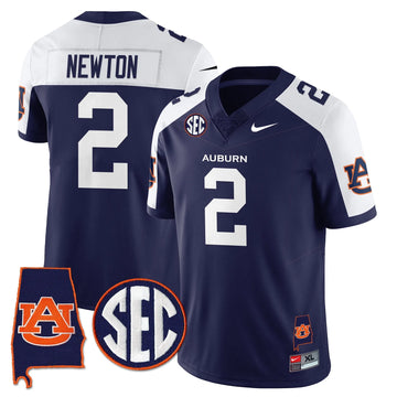Personalized AT 2026 Alabama Patch Vapor Limited Jersey - Navy Alternate / Cam Newton Stitched