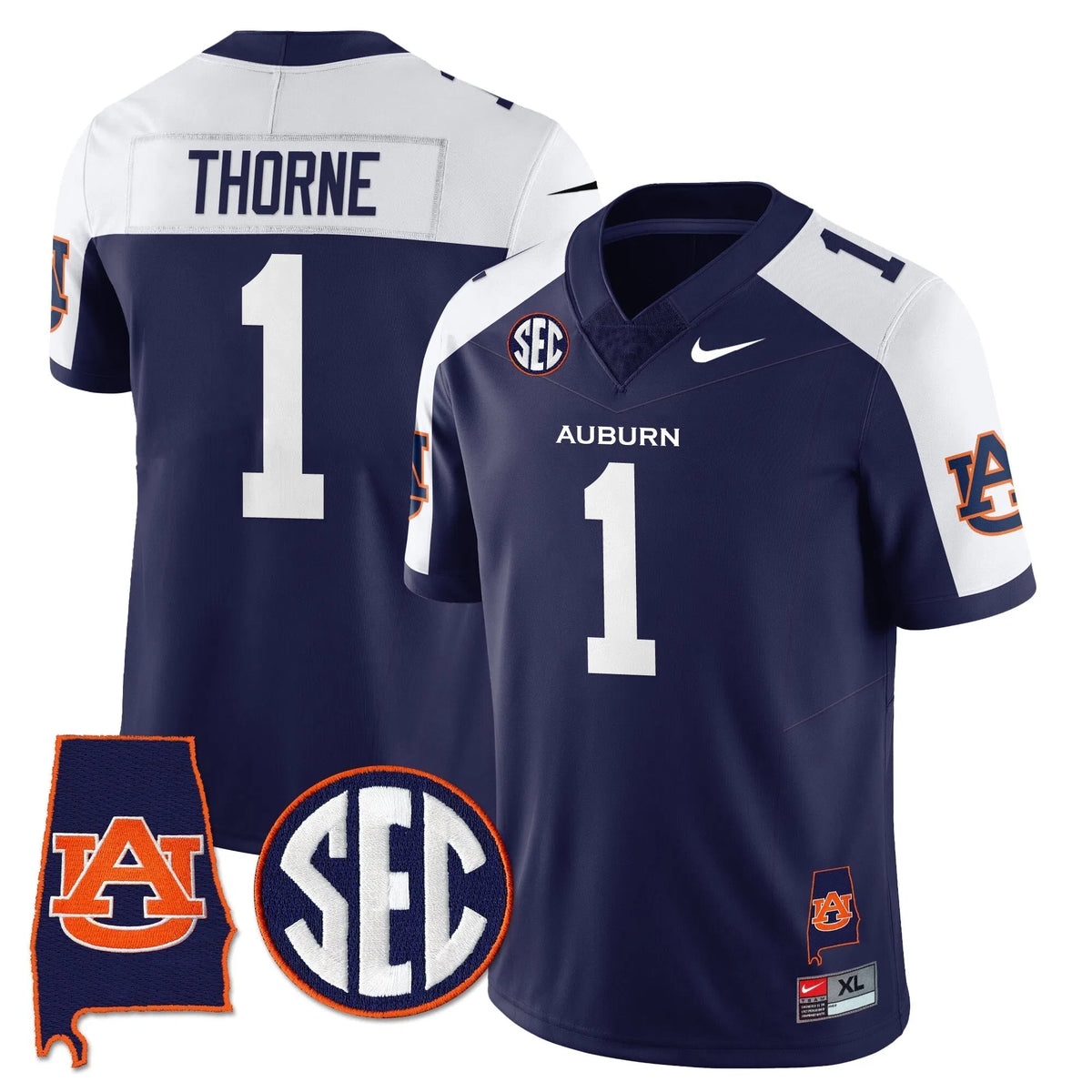 Personalized AT 2026 Alabama Patch Vapor Limited Jersey - Navy Alternate / Payton Thorne Stitched