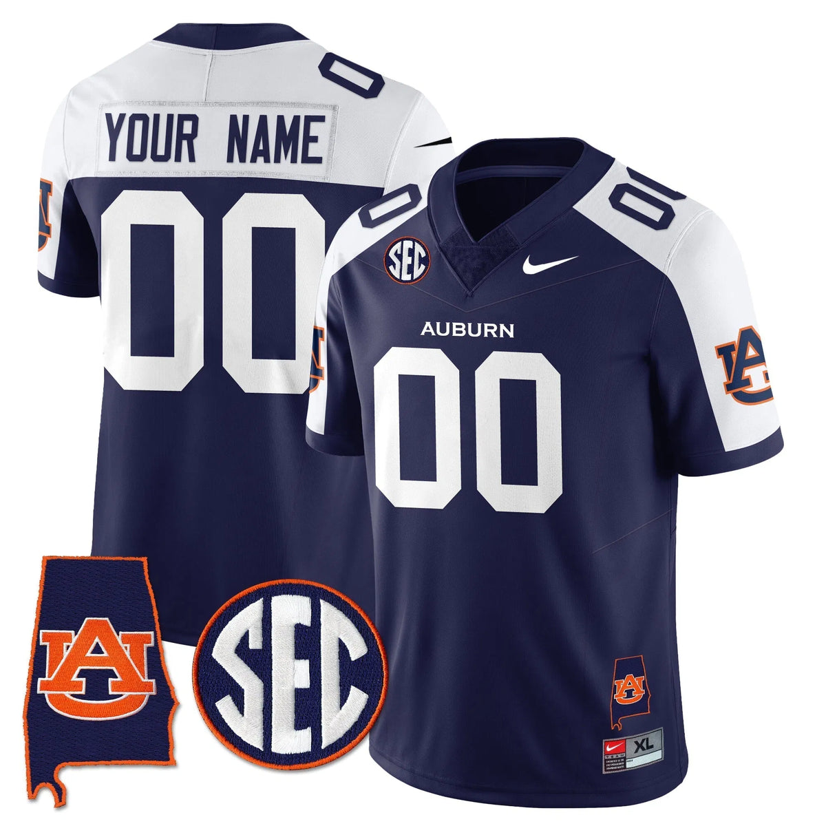 Personalized AT 2026 Alabama Patch Vapor Limited Custom Jersey - Navy Alternate Stitched