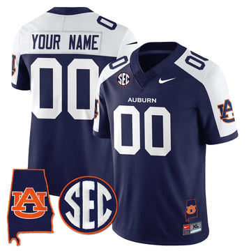 Personalized AT 2026 Alabama Patch Vapor Limited Custom Jersey - Navy Alternate Stitched
