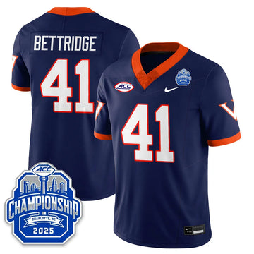 Personalized Virginia Football ACC Championship Vapor Limited Jersey - Navy / Will Bettridge - 41 Stitched