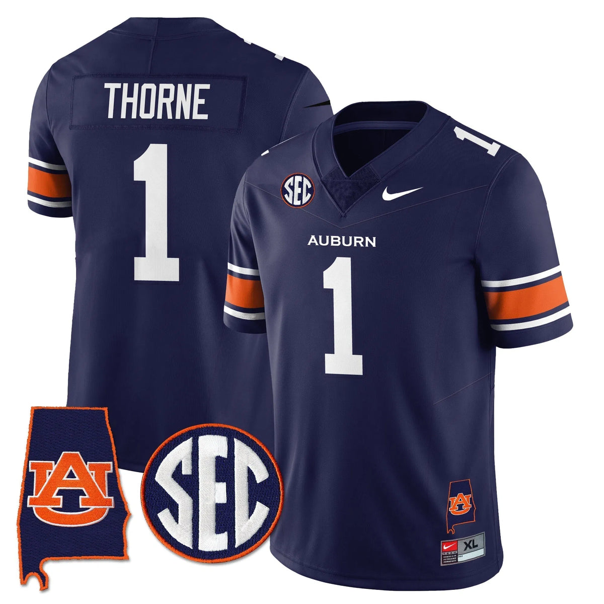 Personalized AT 2026 Alabama Patch Vapor Limited Jersey - Navy / Payton Thorne Stitched