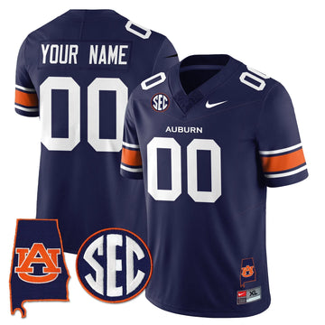 Personalized AT 2026 Alabama Patch Vapor Limited Custom Jersey - Navy Stitched