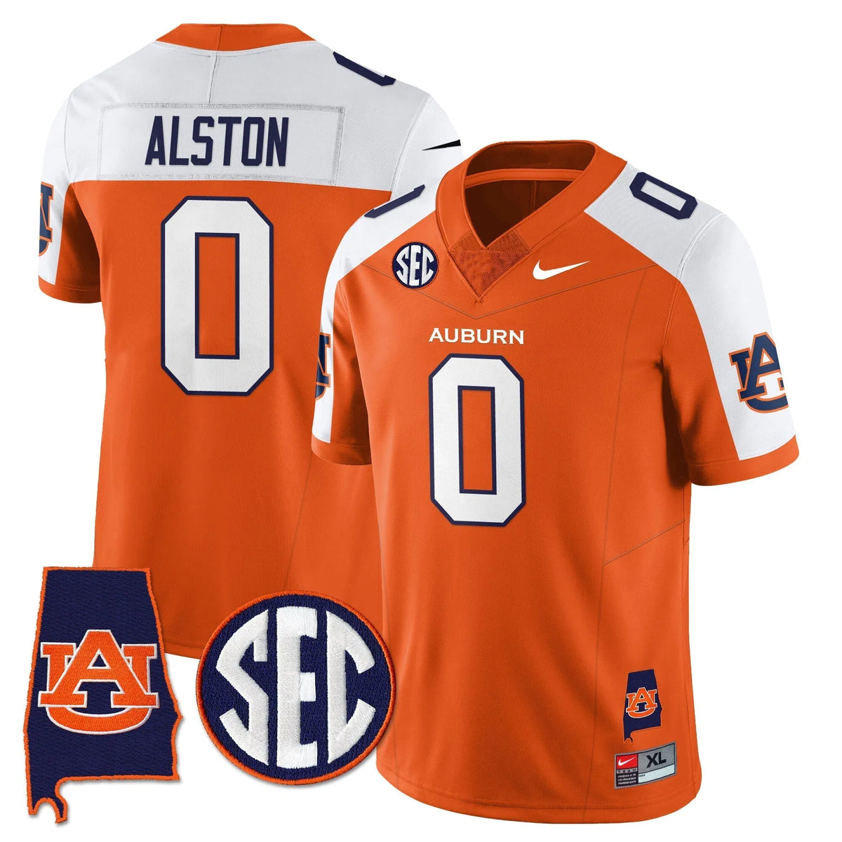 Personalized AT 2026 Alabama Patch Vapor Limited Jersey - Orange Alternate / Damari Alston Stitched