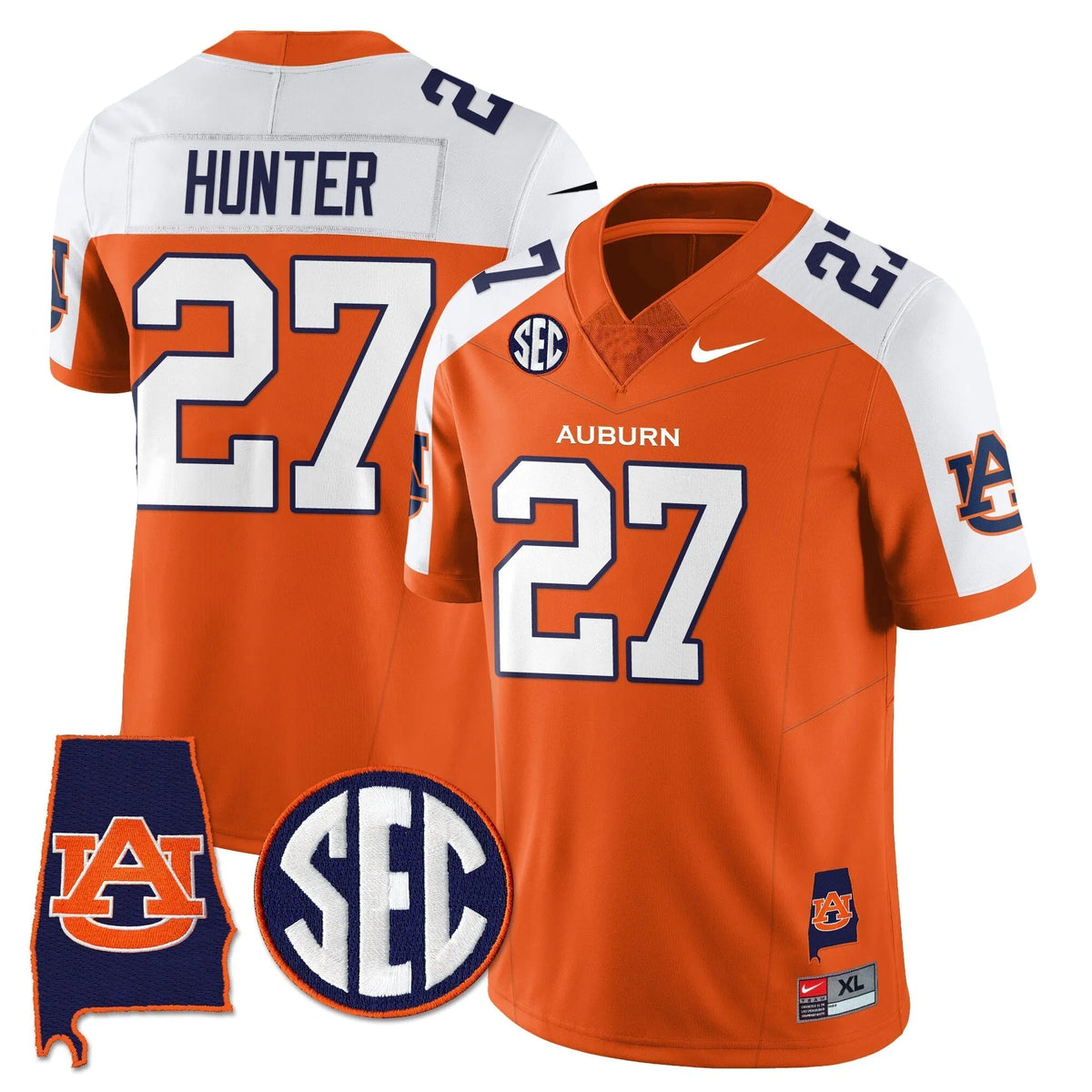 Personalized AT 2026 Alabama Patch Vapor Limited Jersey - Orange Alternate / Jarquez Hunter Stitched