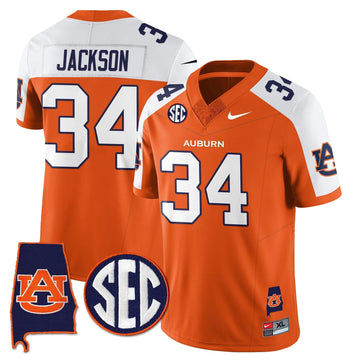 Personalized AT 2026 Alabama Patch Vapor Limited Jersey - Orange Alternate / Bo Jackson Stitched